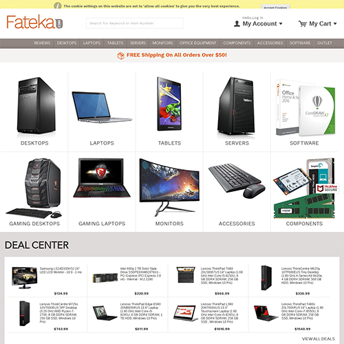 Historical fateka.com website preview